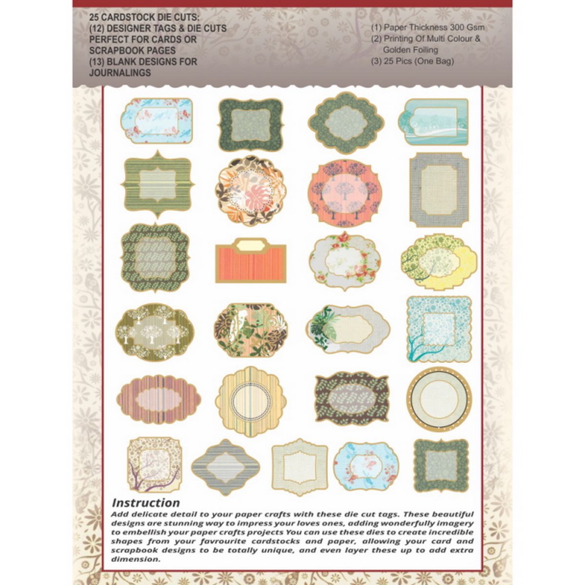 Gift To Love | Die Cut & Tags Bird Songs | Code : DCTBS-1
