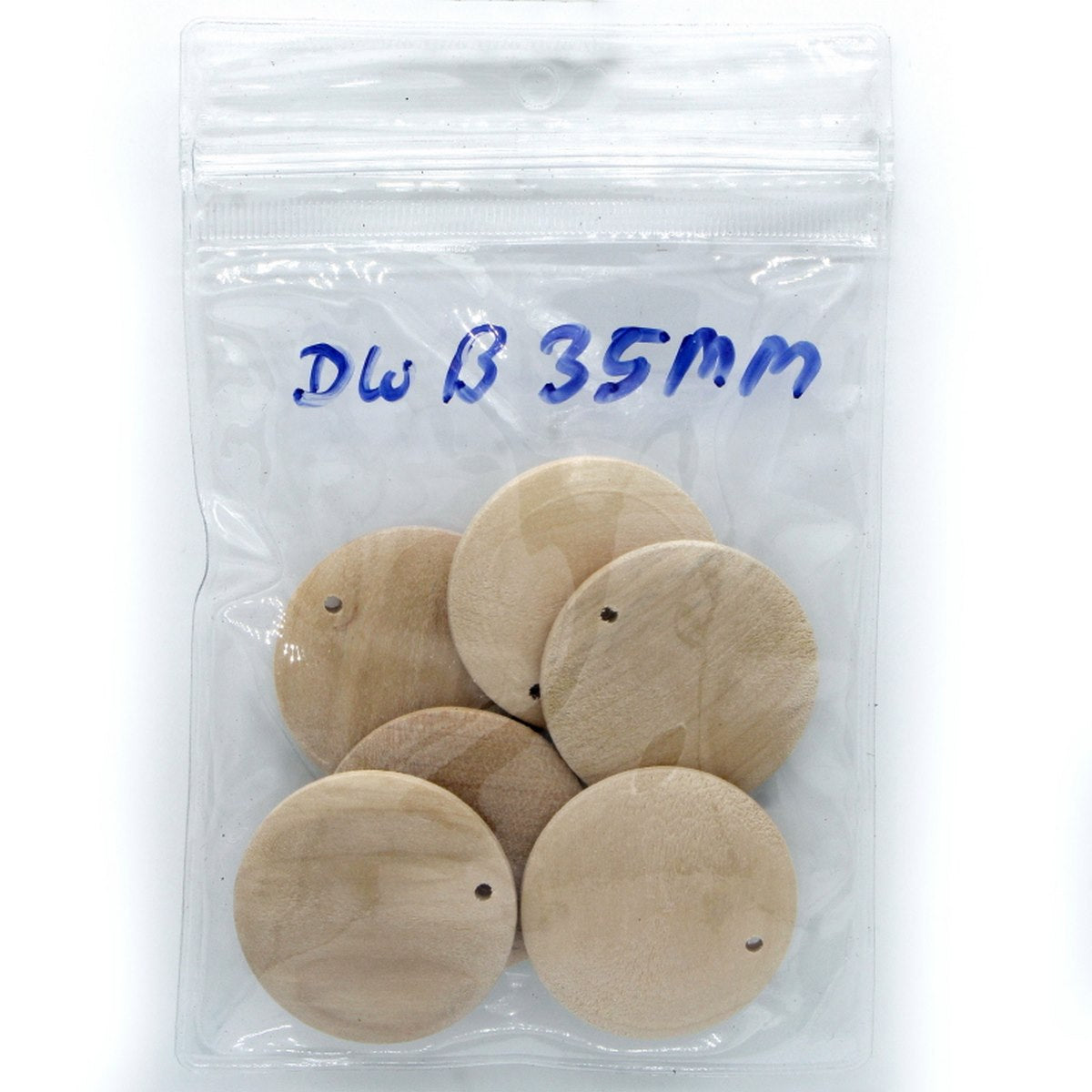 Gift To Love | Decorative Wooden Pendant Plain | Size : 35 Mm | Pcs : 10 Pcs | Code : DWB35MM