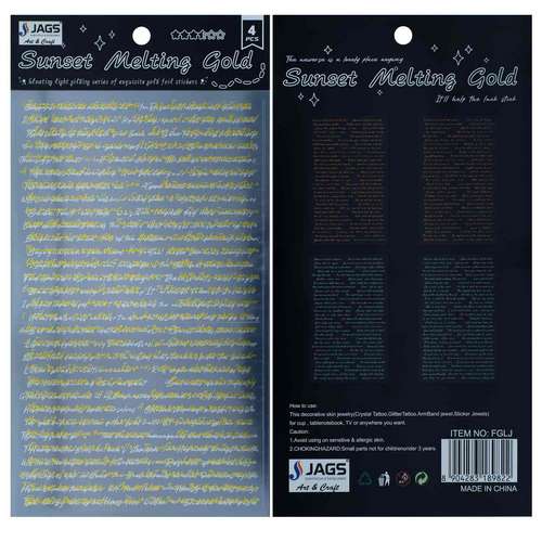 Gift To Love | Sticker Floating Gold Moon Mix Colour | Code : FGLJ