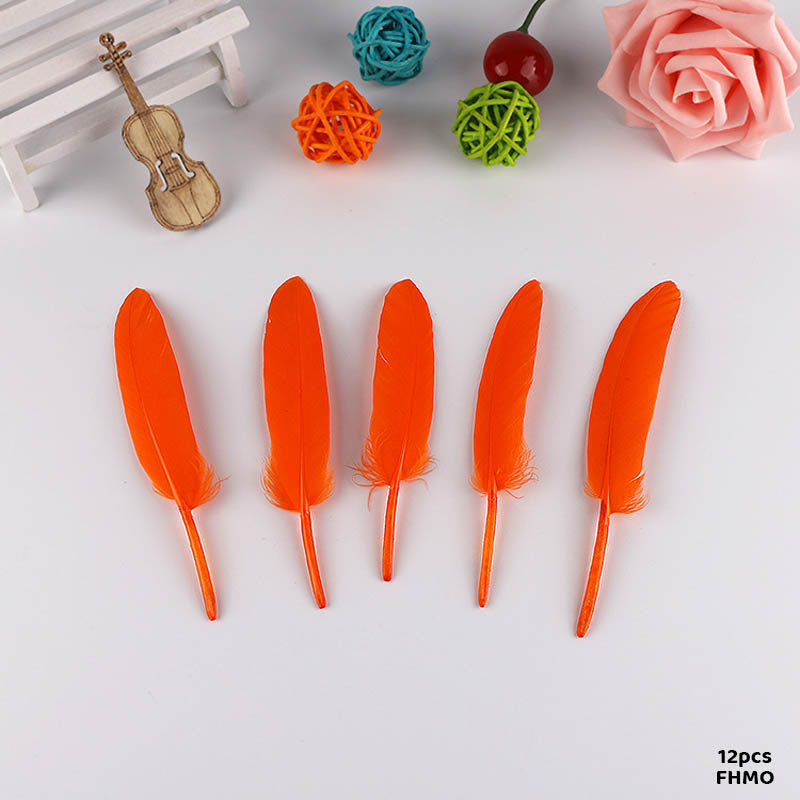 Gift To Love | Feather Hard Small | Color : Orange | Pcs : 12 Pcs | Code : FHMO