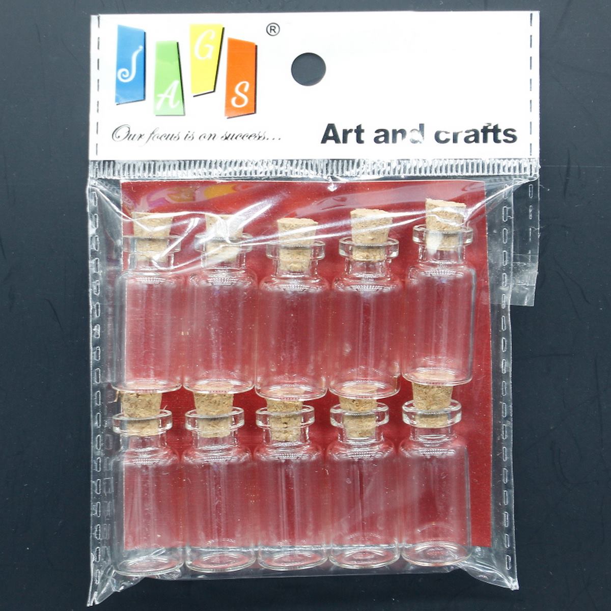 Gift To Love | Mini Glass Bottles With Cork | Size : 16 X 35 | Pcs : 10 Pcs Set | Code : GB16X35