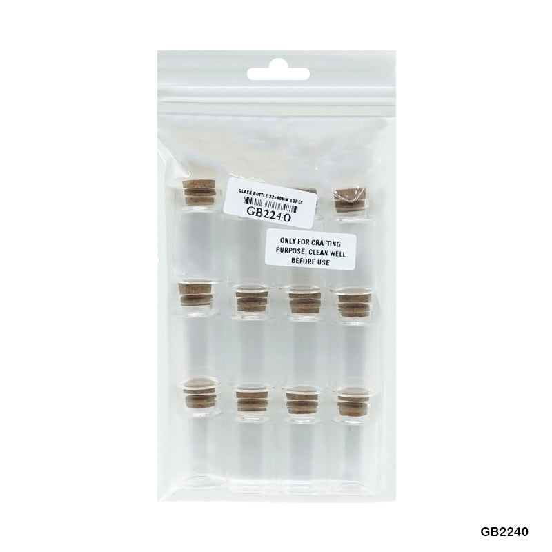 Gift To Love | Message Glass Bottle | Size : 22 Mm X 40 Mm | Pcs : 12 Pcs | Code : GB2240