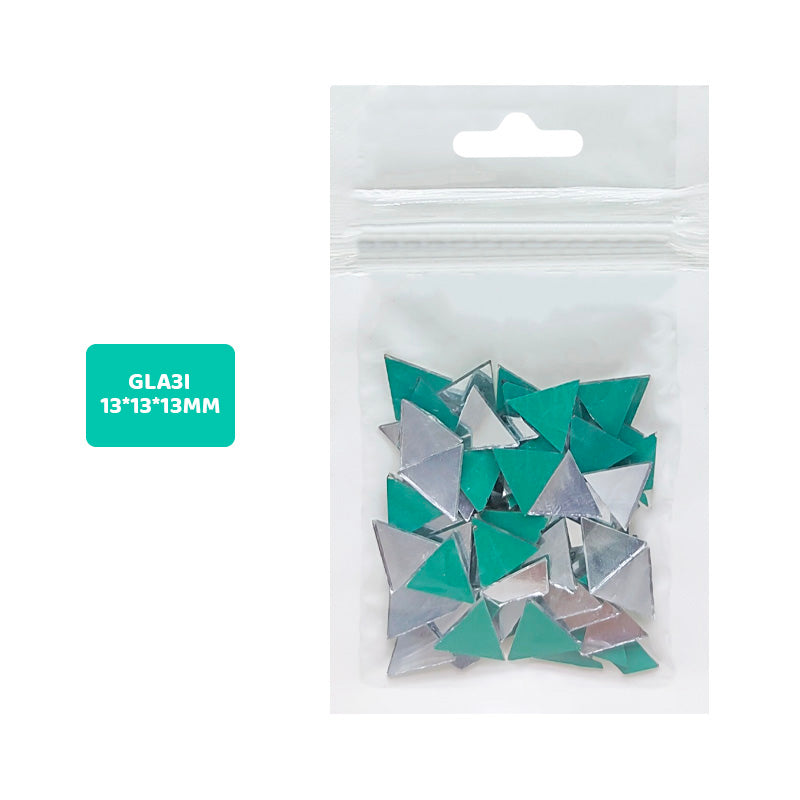Gift To Love | Mirror Glass Triangle | Size : 13 X 13 X 13 Mm | Code : GLA3I