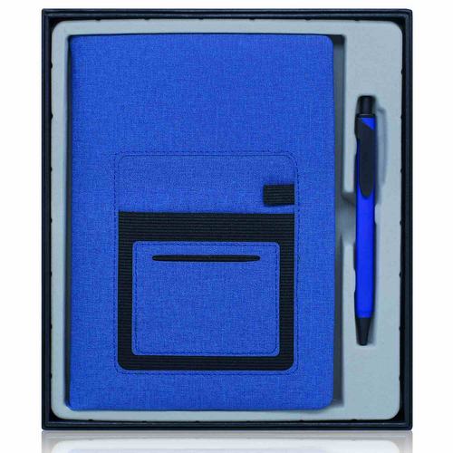 Gift To Love | Gifts Set Diary Mobile Pocket With Ball Pen Blue | Code : GSWD00-3