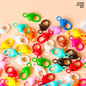 Gift To Love | Heart Lobster | Color : Multi | Size : 15 X 7 Mm | Pcs : 5 Pc | Code : HL10M