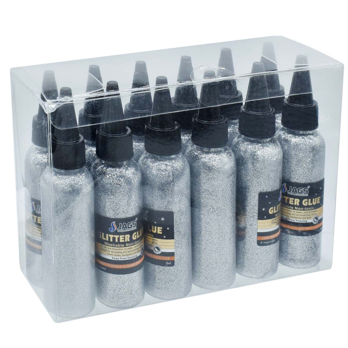 Gift To Love | Glitter Glue | Color : Silver | Size : 50 Ml | Code : JAGSG-SR