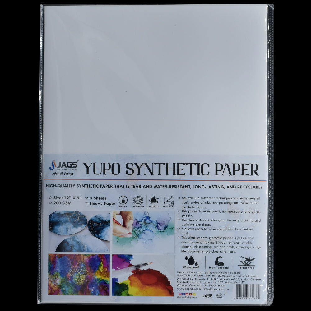 Gift To Love | Yupo Synthetic Paper | Size : 9 X 12 Inch | Pcs : 5 Sheets | Code : JAYS201