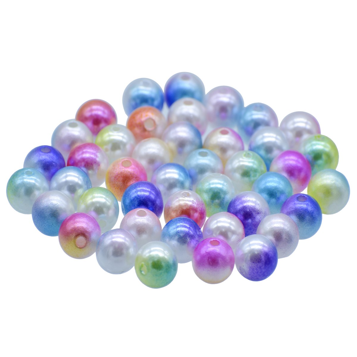 Gift To Love | Beads Pastel Rainbow | Color : Multicolour | Size : 10 Mm | Pcs : 20 Gsm | Code : JBRT10MM