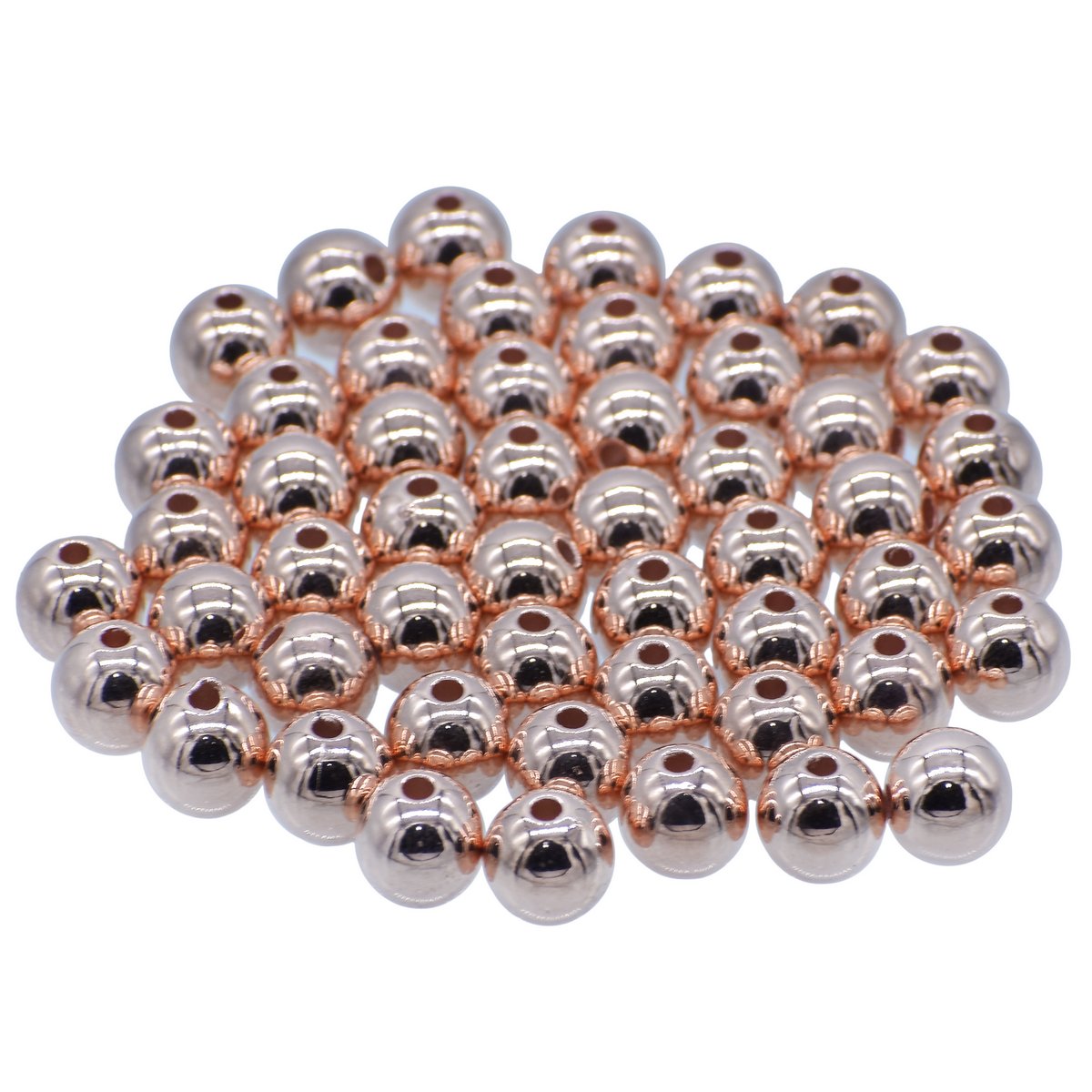 Gift To Love | Craft Beads Round | Color : Copper | Size : 10 Mm | Pcs : 25 Gsm | Code : JCBCR10MM
