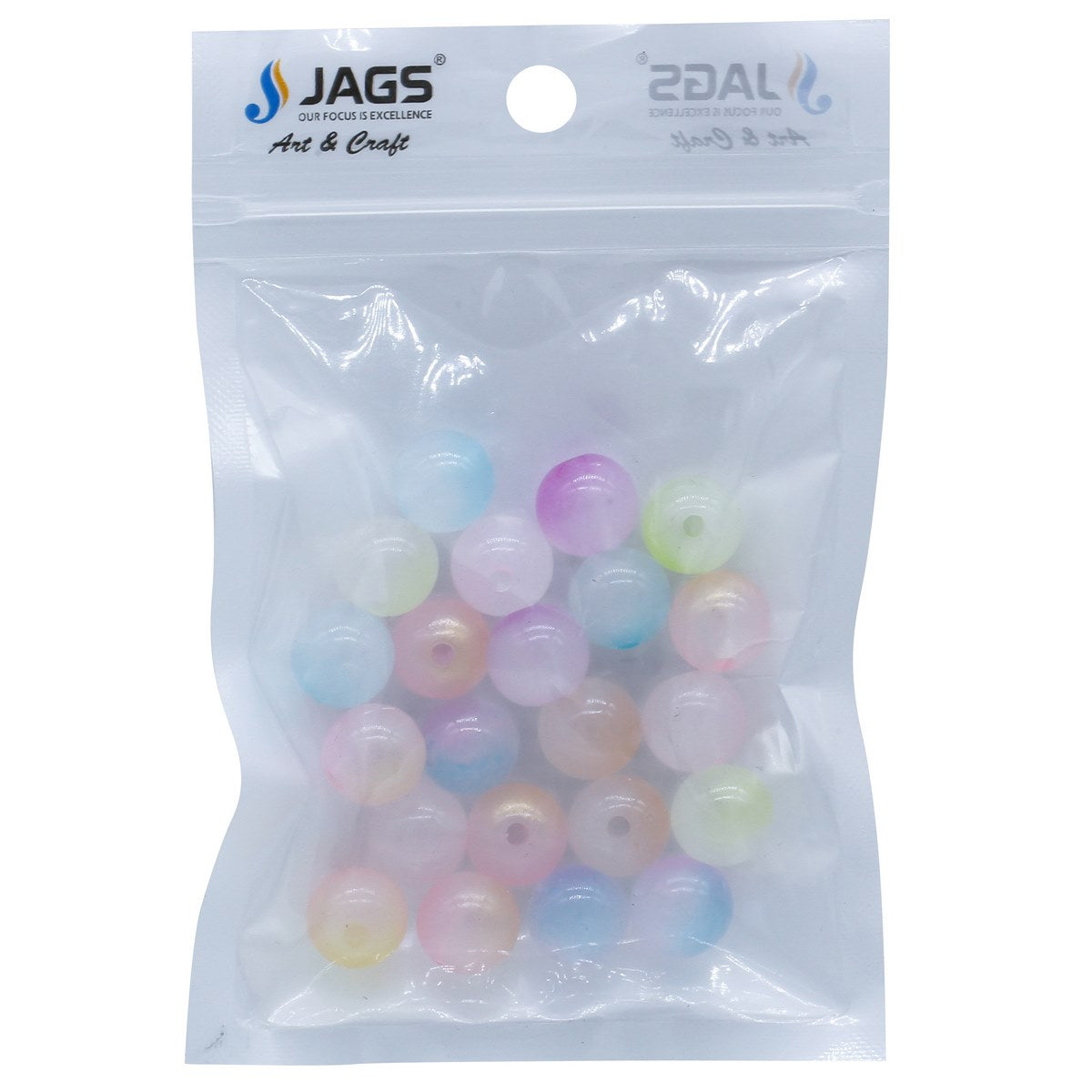 Gift To Love | Craft Beads | Color : Transparent Pastel Colours | Size : 12 Mm | Code : JCBP09