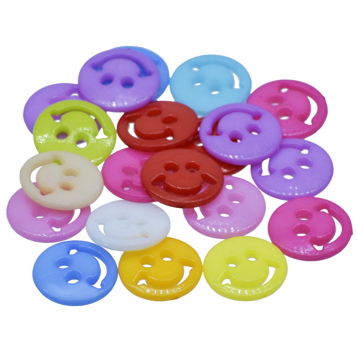 Gift To Love | Craft Decorative Button Smiley | Size : 28L | Pcs : 20 Pcs | Code : JCDBP03