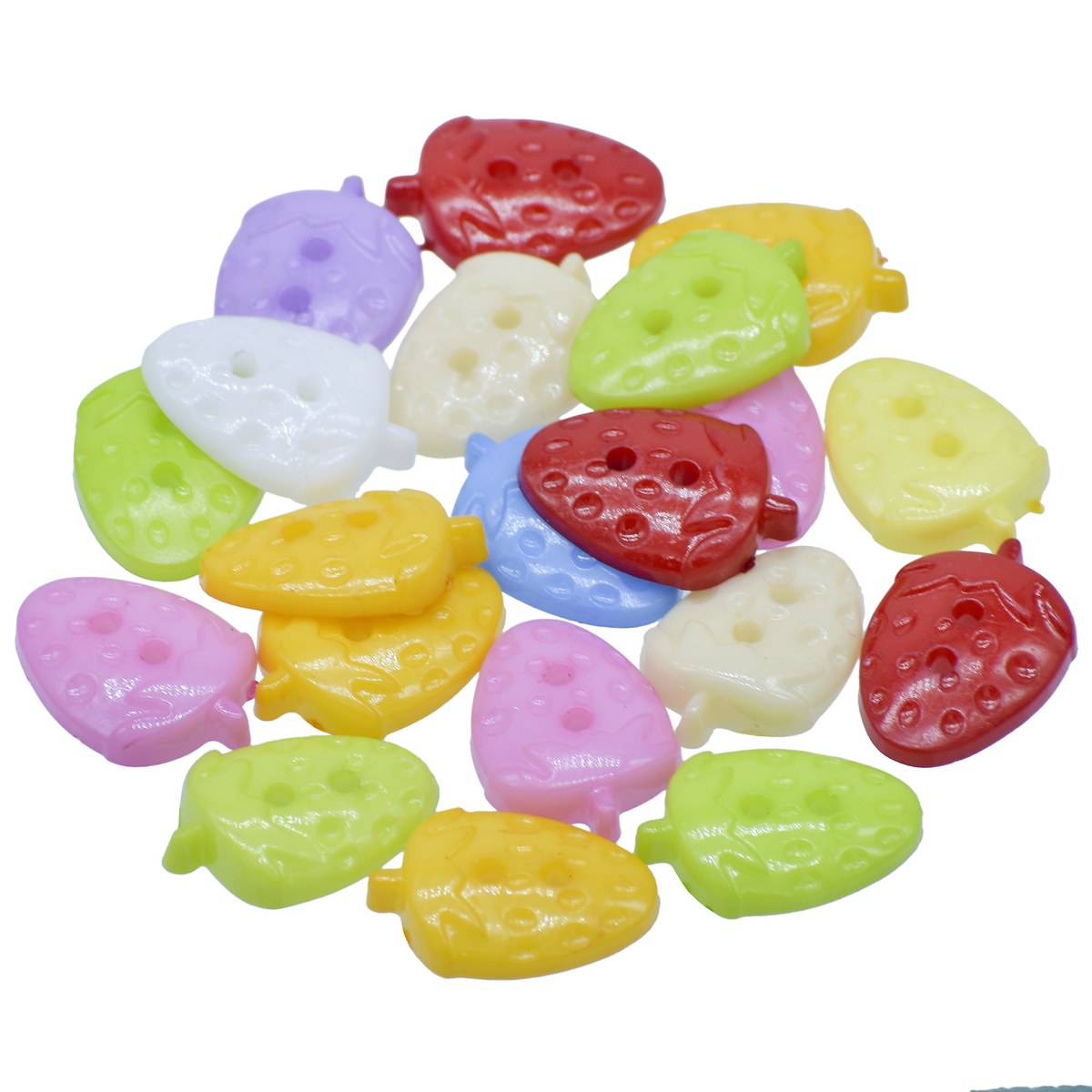 Gift To Love | Craft Decorative Button Strawberry | Size : 28L | Pcs : 20 Pcs | Code : JCDBP07