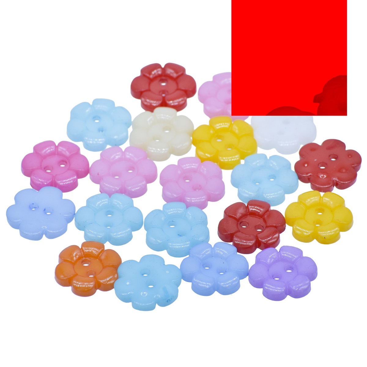 Gift To Love | Decorative Button Flower | Size : 28 L | Pcs : 20 Pcs | Code : JCDBP40