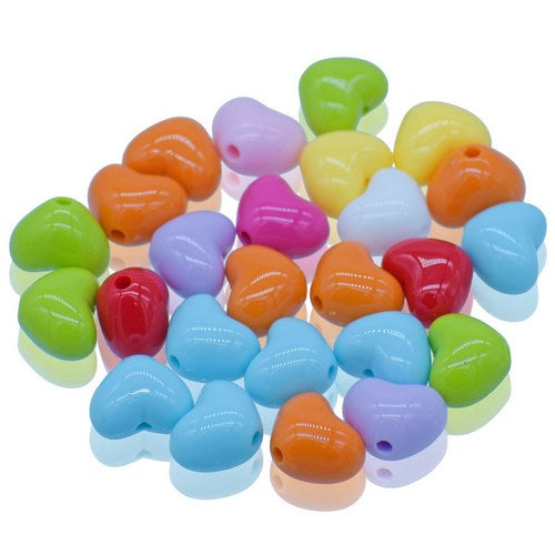 Gift To Love | Jags Beads Heart Shape Multicolour 20Gram | Code : JCPP21