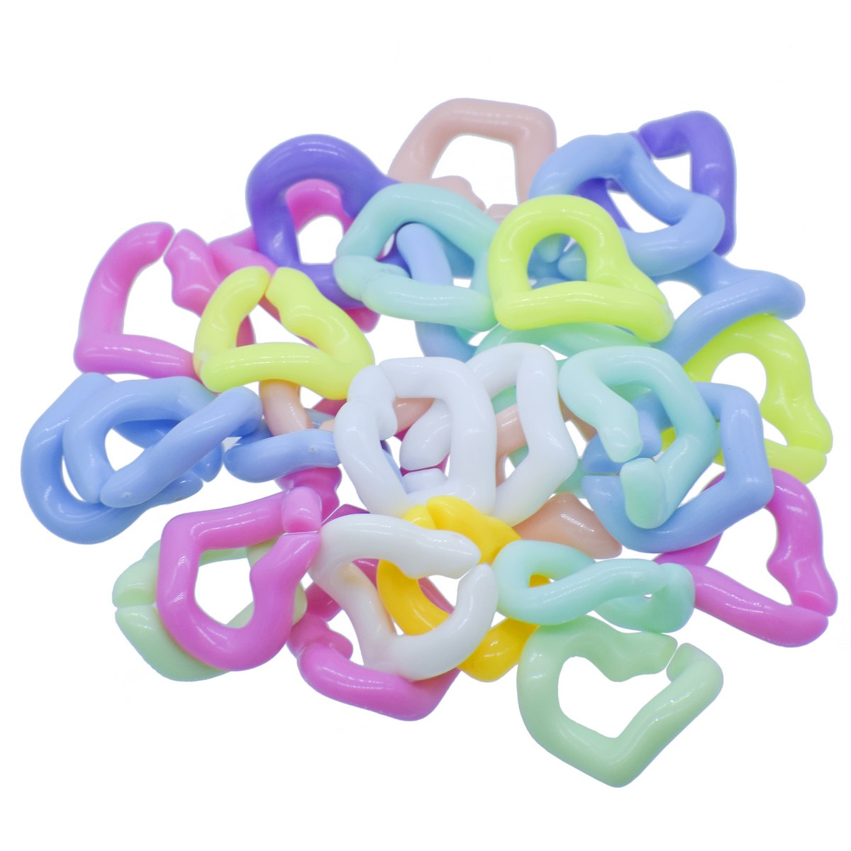 Gift To Love | Diy Plastic Chain Basic Pattern Heart | Size : 25 Gsm | Code : JDPC20