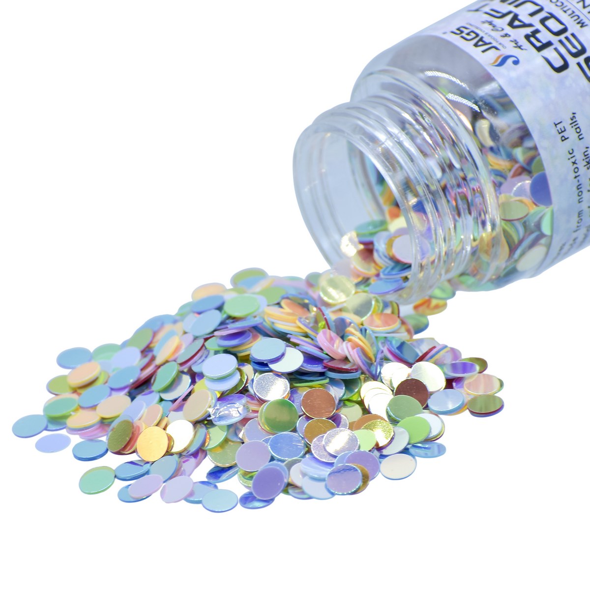 Gift To Love | Craft Sequins Round | Color : Multi Colour | Size : 5 Mm | Pcs : 20 Gms | Code : JDSM03