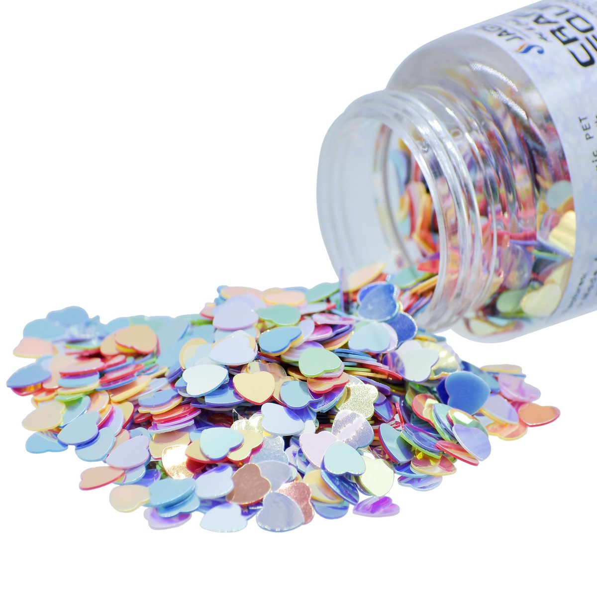 Gift To Love | Craft Sequins Heart | Color : Multi Colour | Size : 5 Mm | Pcs : 20 Gms | Code : JDSM09