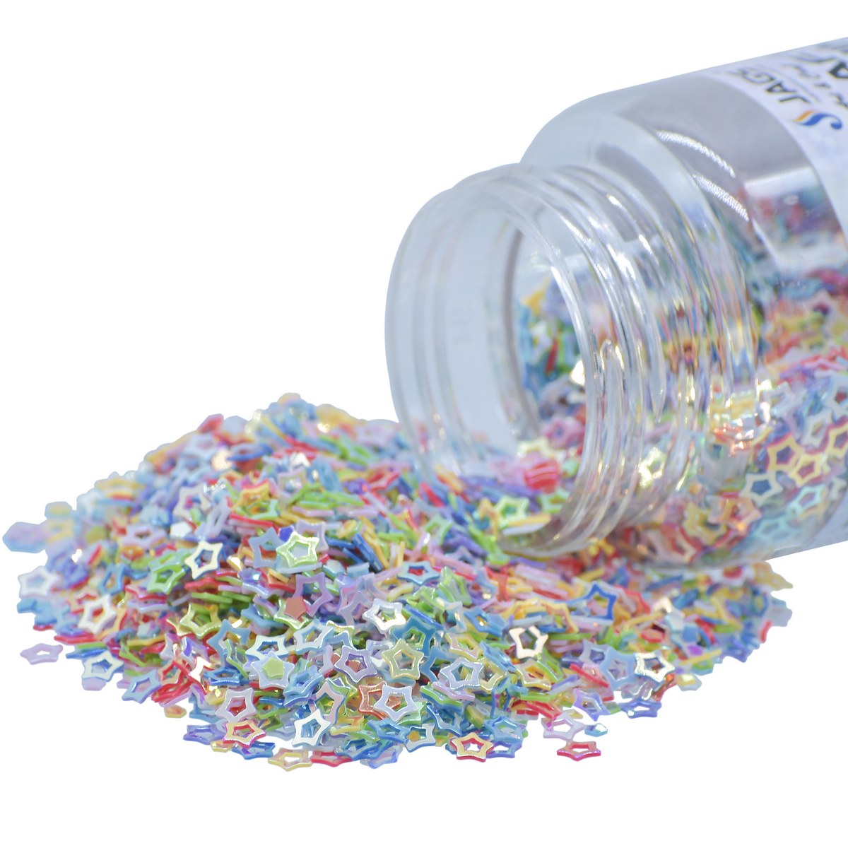 Gift To Love | Craft Sequins Star | Color : Multi Colour | Size : 3 Mm | Pcs : 20 Gms | Code : JDSM10