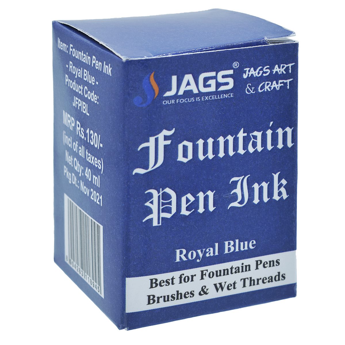 Gift To Love | Fountain Pen Inks | Color : Royal Blue | Pcs : 40 Ml | Code : JFPIBL