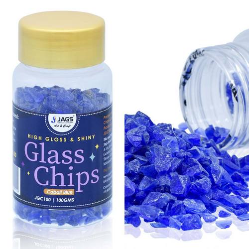 Gift To Love | Jags Glass Chips 100GMS Cobalt Blue | Code : JGC100