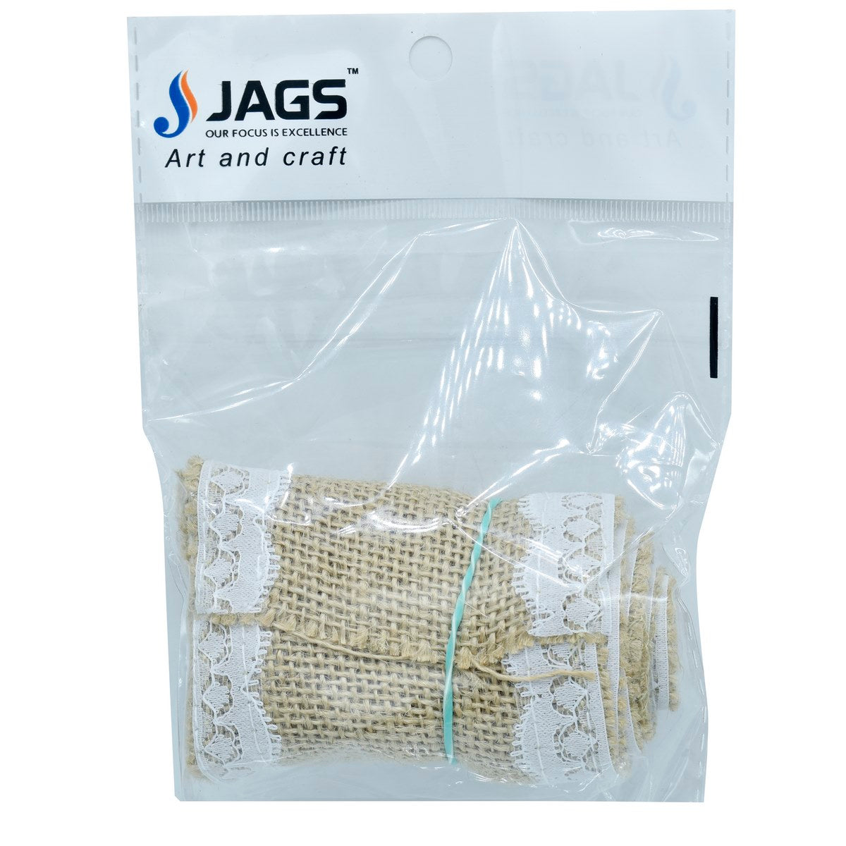 Gift To Love | Jute Roll With Lace 2 Side | Size : 3 Inch | Code : JJR3-17
