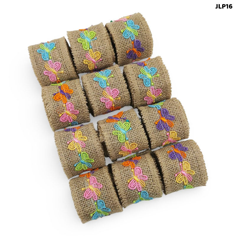 Gift To Love | Jute Lace | Pcs : 12 Pc 2 Mtr Each | Code : JLP16