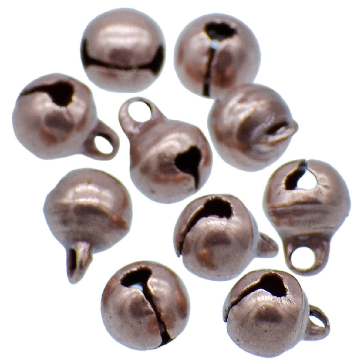 Gift To Love | Mini Metal Bells | Color : Copper | Size : 6 Mm | Pcs : 10 Pcs | Code : JMMB40