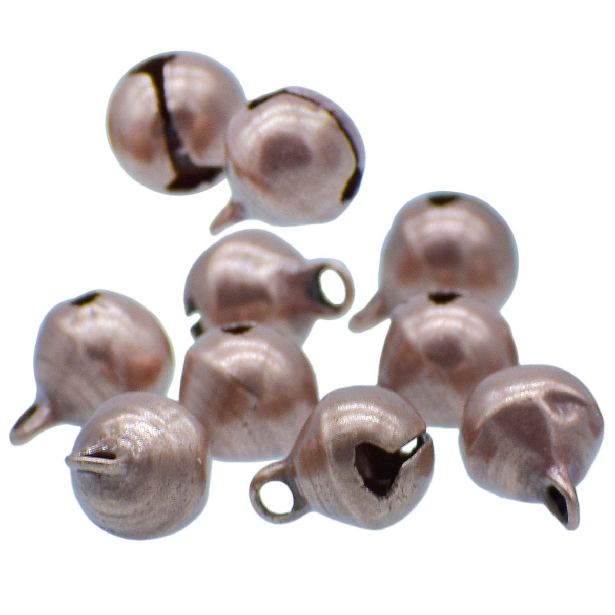 Gift To Love | Mini Metal Bells | Color : Copper | Size : 8 Mm | Pcs : 10 Pcs | Code : JMMB41