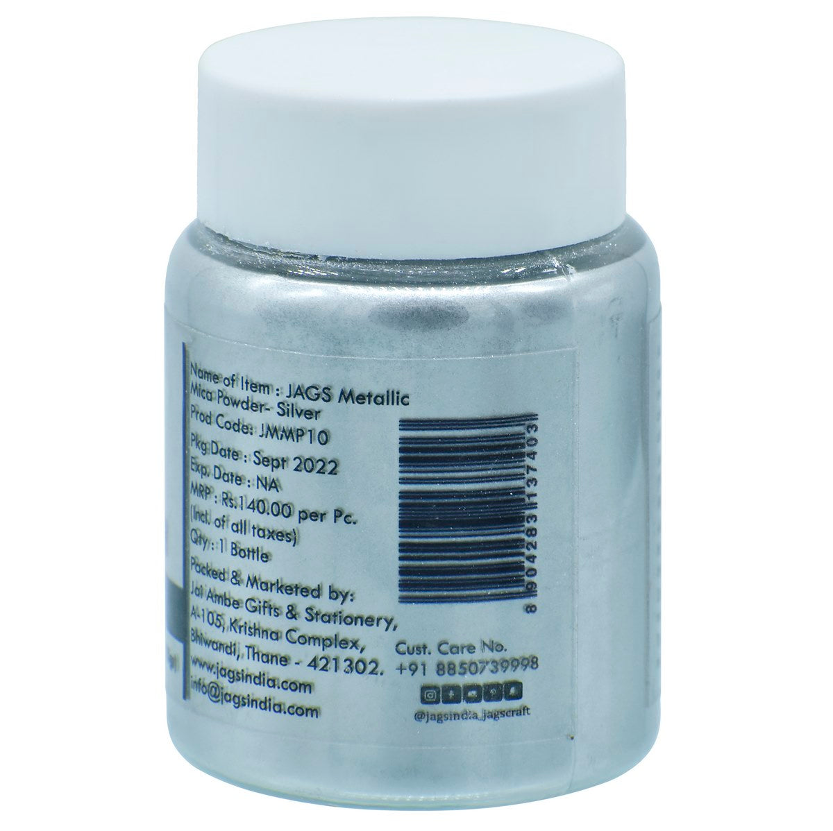 Gift To Love | Metallic Mica Powder Silver | Size : 15 Gms | Code : JMMP10