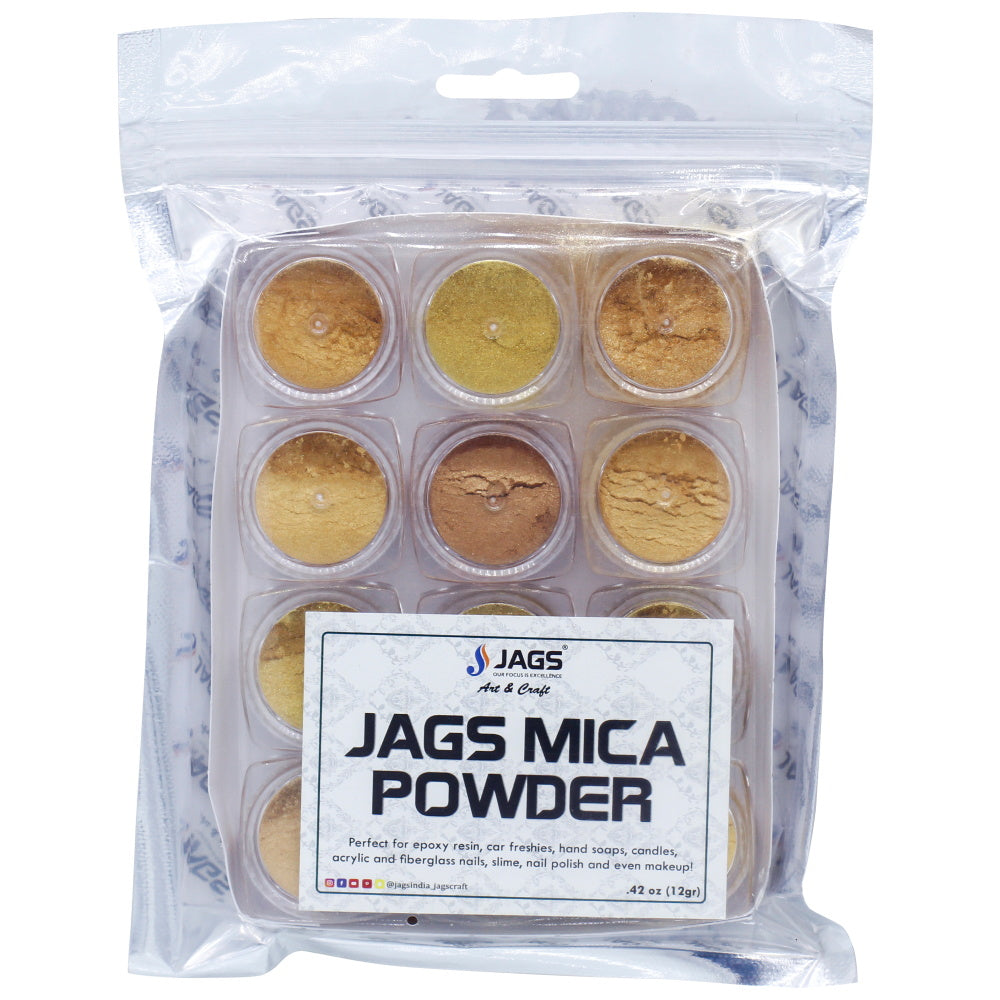 Gift To Love | Mica Powder Gold Shade | Pcs : 12 Pcs Set | Code : JMMP12P-1