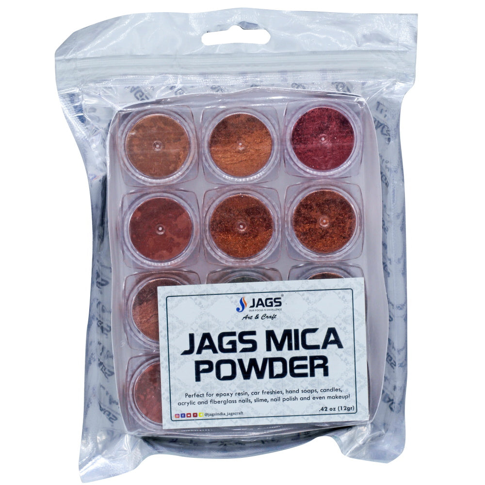 Gift To Love | Mica Powder Copper Shade | Pcs : 12 Pcs Set | Code : JMMP12P-2