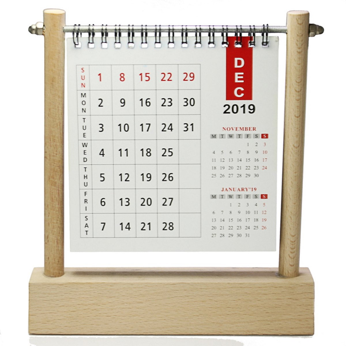 Gift To Love | Wooden Pen Stand With Table Calendar | Code : JP67