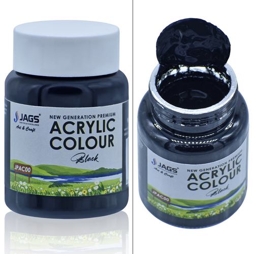 Gift To Love | Jags Premium Acrylic Colour 40ML Black | Code : JPAC00