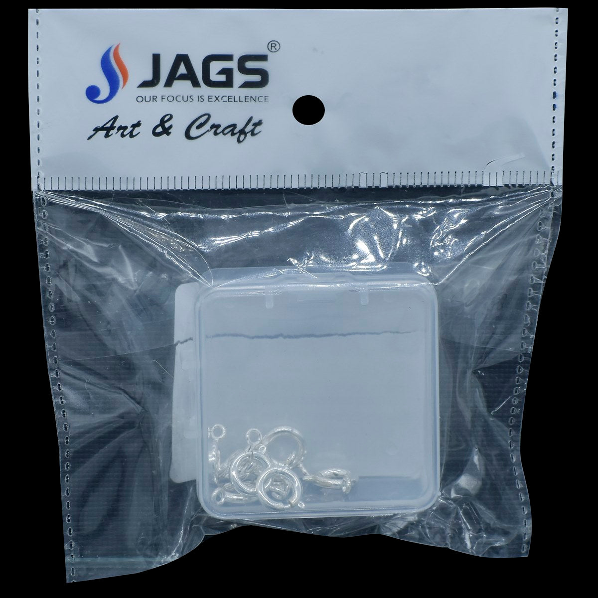 Gift To Love | Jewellery Springring Hooks Big | Color : Silver | Pcs : Set Of 10 Pc | Code : JSHS01-S