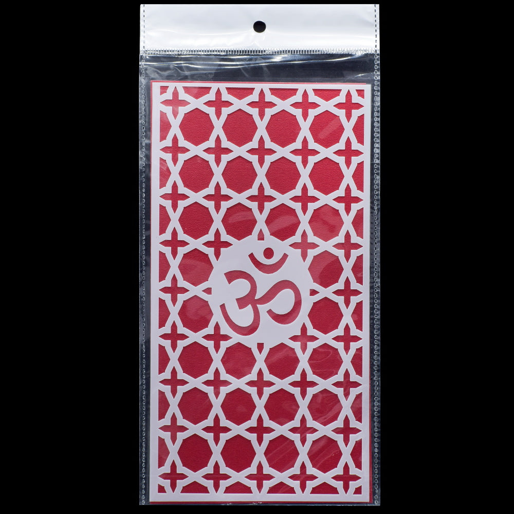 Gift To Love | Plastic Stencil Om | Size : 4 X 8 Inch | Code : JSP4X8O