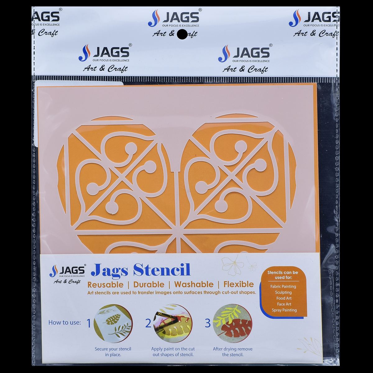 Gift To Love | Stencil Plastic | Size : 6 X 6 | Code : JSP6X6-37