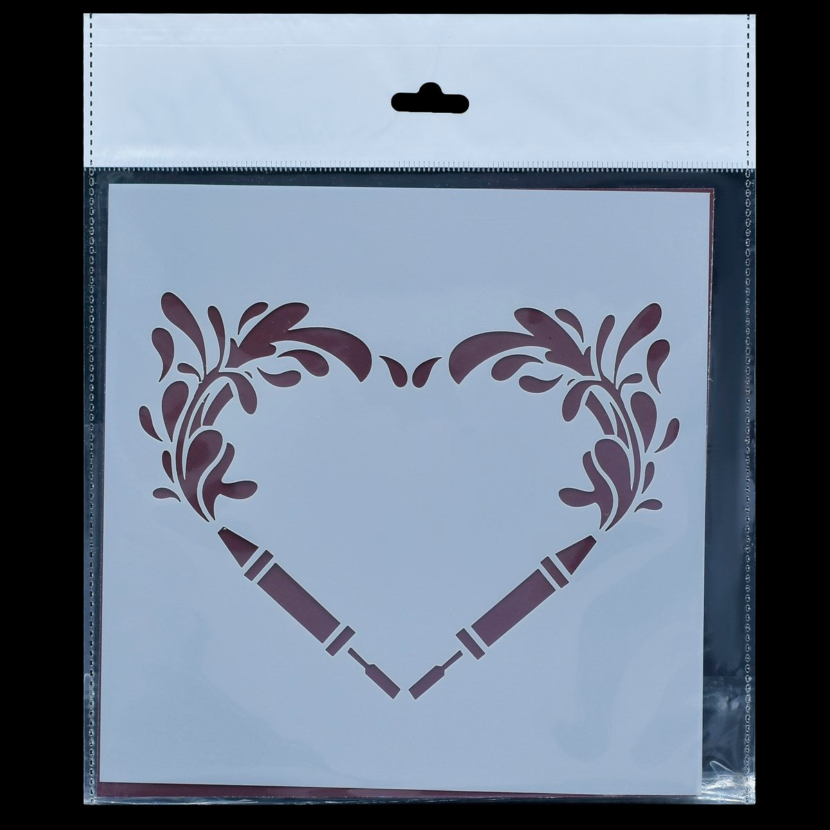Gift To Love | Plastic Stencil | Size : 6 X 6 | Code : JSP6X6-4