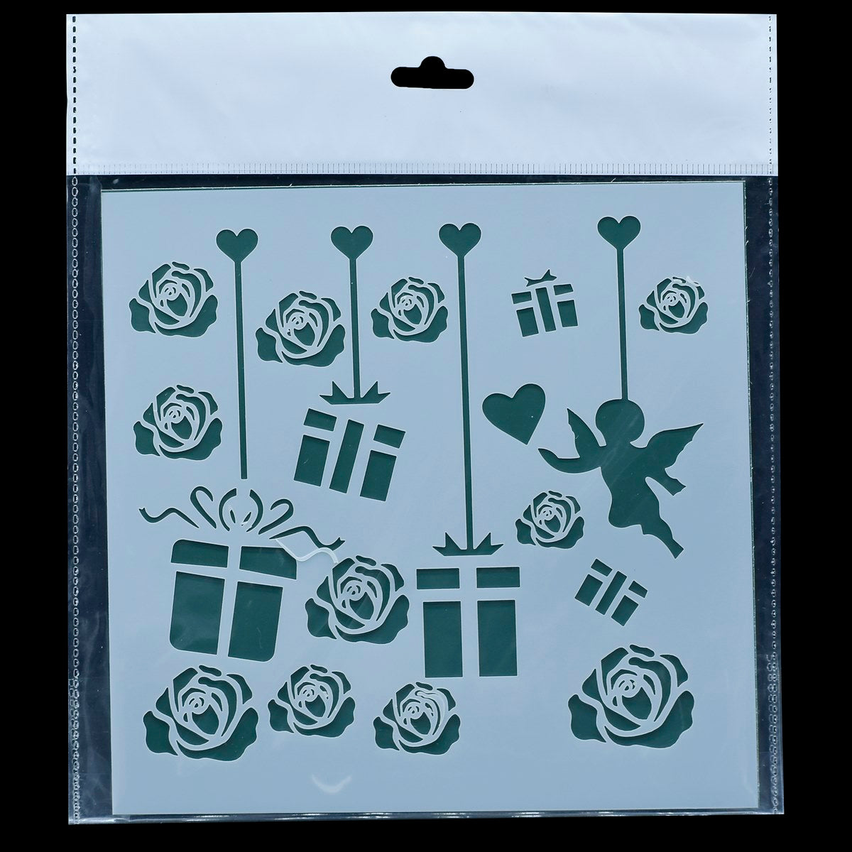 Gift To Love | Plastic Stencil | Size : 6 X 6 | Code : JSP6X6-7