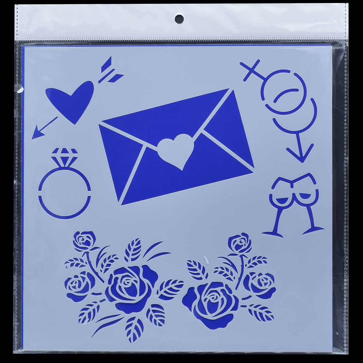 Gift To Love | Stencil Plastic | Size : 8 X 8 | Code : JSP8X8-11