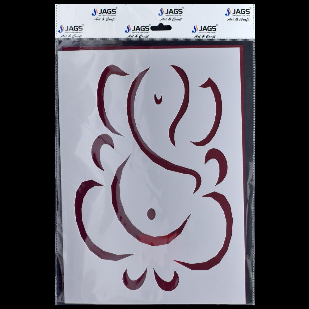 Gift To Love | Ganesh Stencil | Size : A4 | Pcs : 2 Pcs | Code : JSPA426