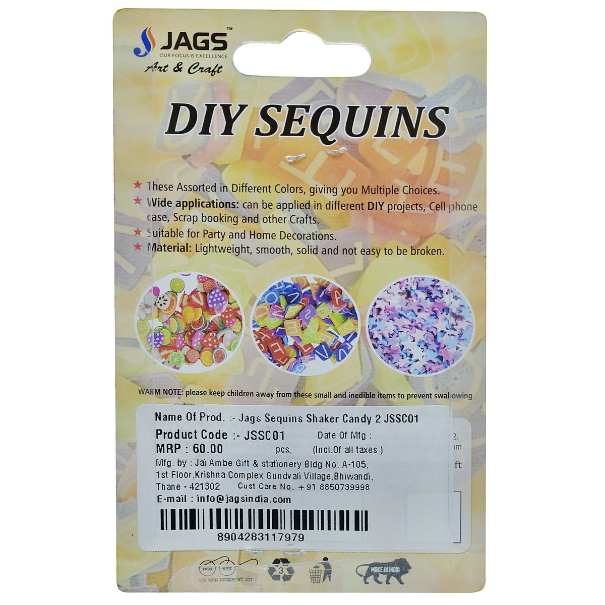 Gift To Love | Sequins Shaker Candy | Pcs : 2 | Code : JSSC01