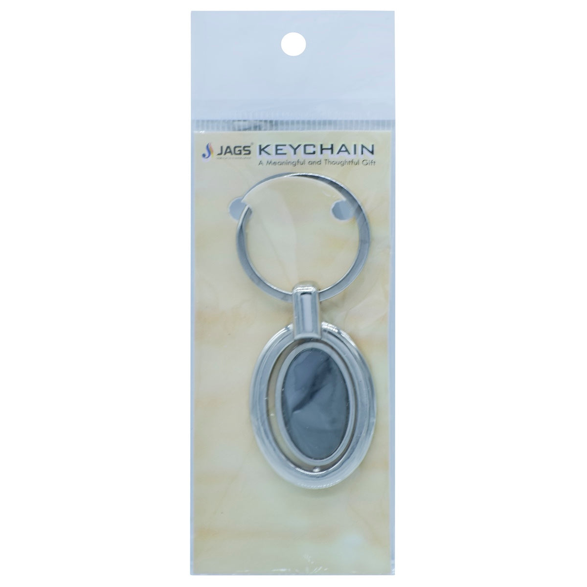 Gift To Love | Key Chain Plain Oval | Color : Black | Code : KC502