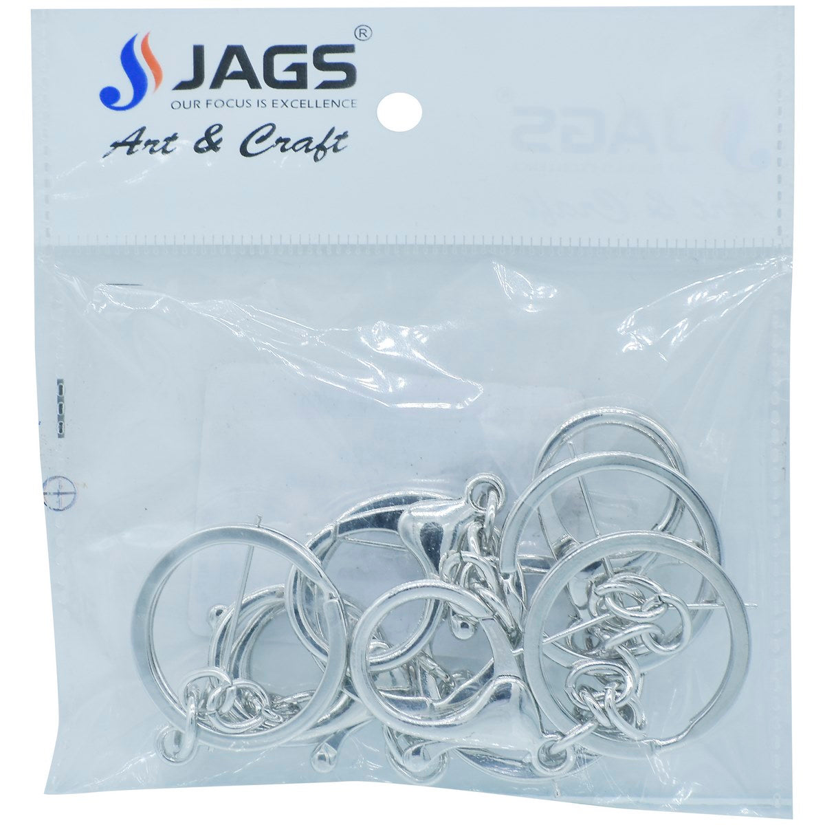 Gift To Love | Key Chain Fitting With Hook | Color : Silver | Pcs : 5 Pc | Code : KF5PCSR