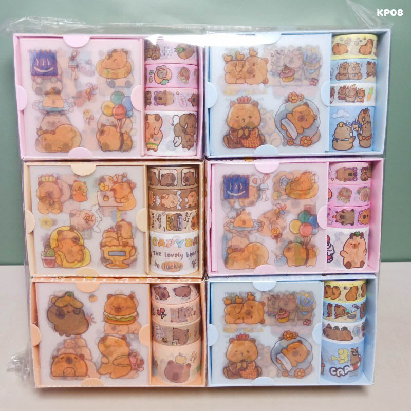 Gift To Love | Sticker And Tape Set Capybara | Code : KP08