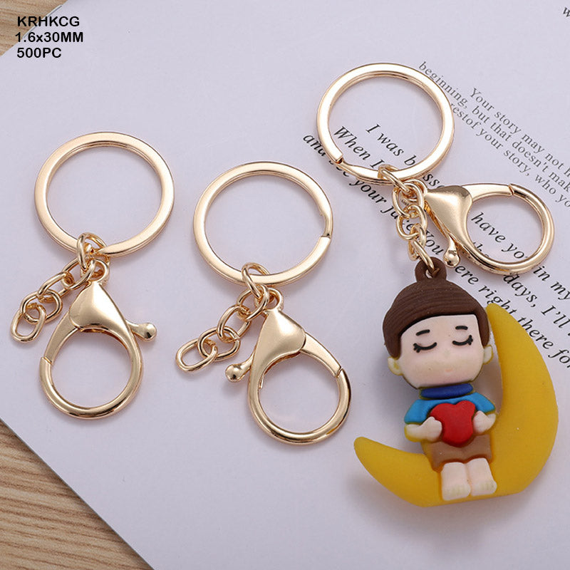 Gift To Love | Key Ring With Hook | Color : KC Gold | Size : 1.6 X 30 Mm | Pcs : 500 Pcs | Code : KRHKCG