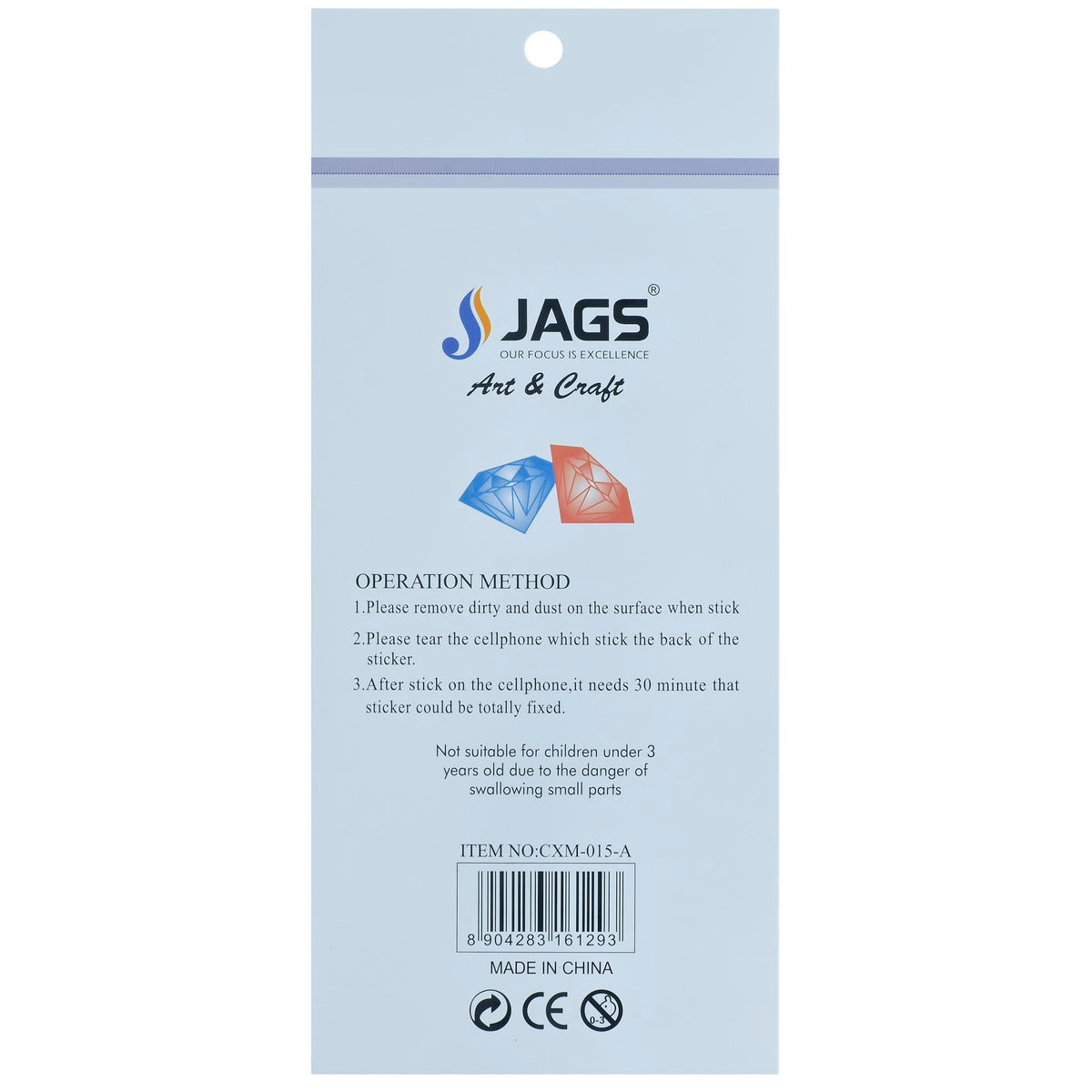 Gift To Love | Heart Gem Stones Sticker | Color : Multicolour | Code : KSQ-10