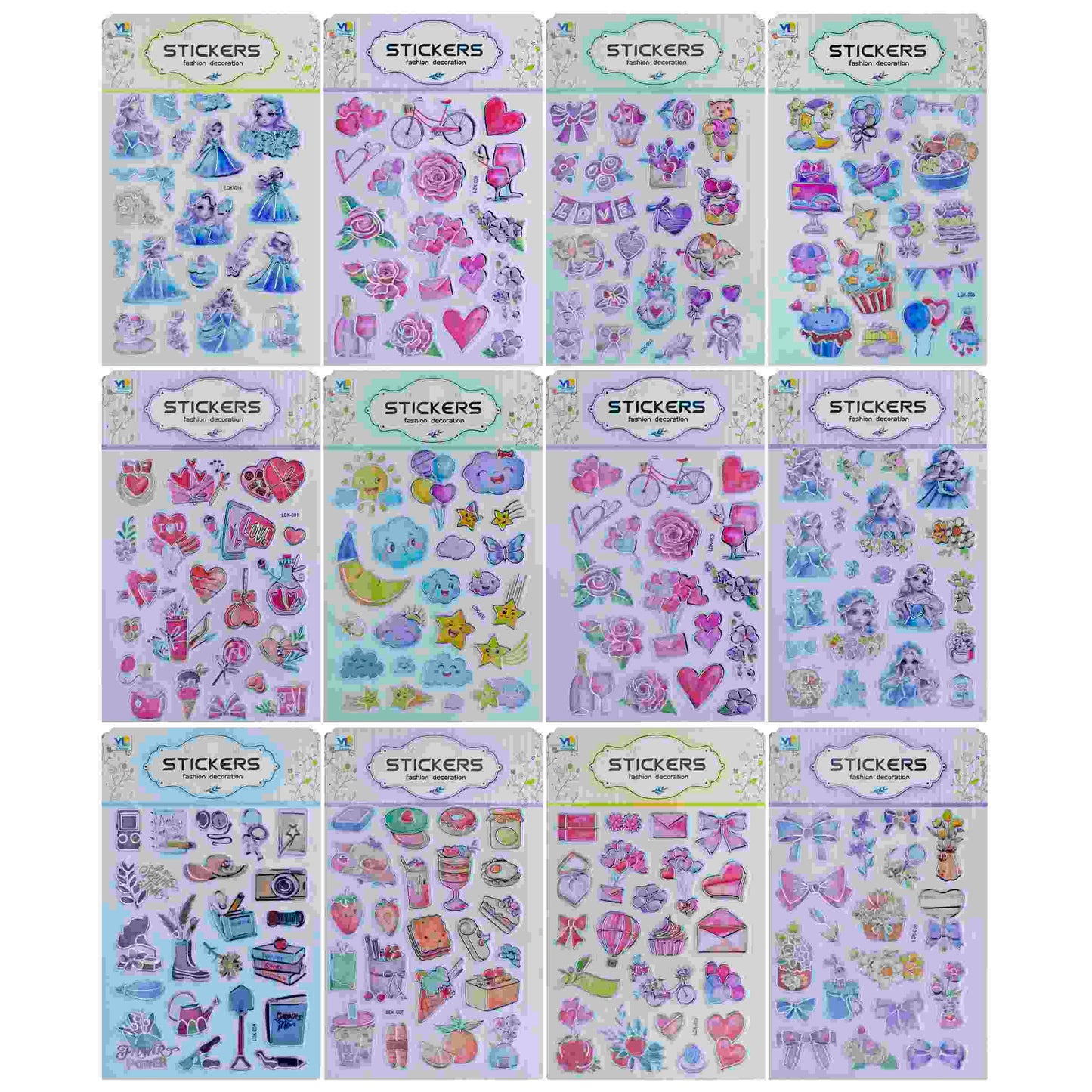 Gift To Love | Sticker Fashion Decoration | Color : Silver Border | Code : LDK