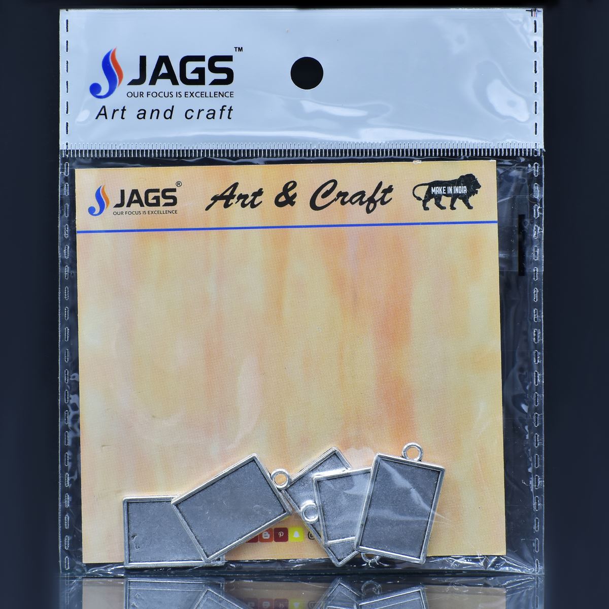 Gift To Love | Metal Craft Fitting Rectangle | Pcs : 2 Pcs | Code : MC-1005