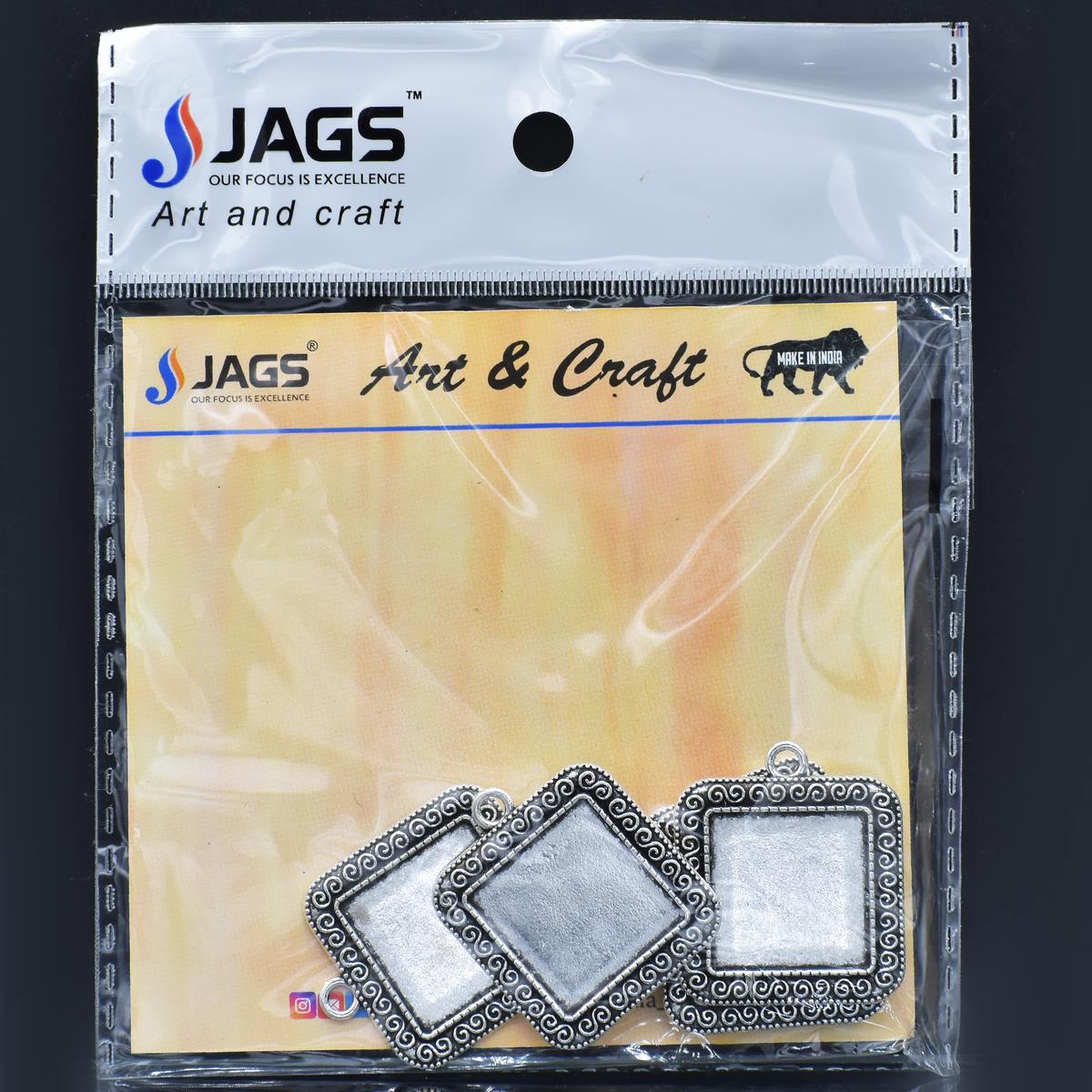 Gift To Love | Metal Craft Fitting Square Mirror | Pcs : 2 Pcs | Code : MC-5334