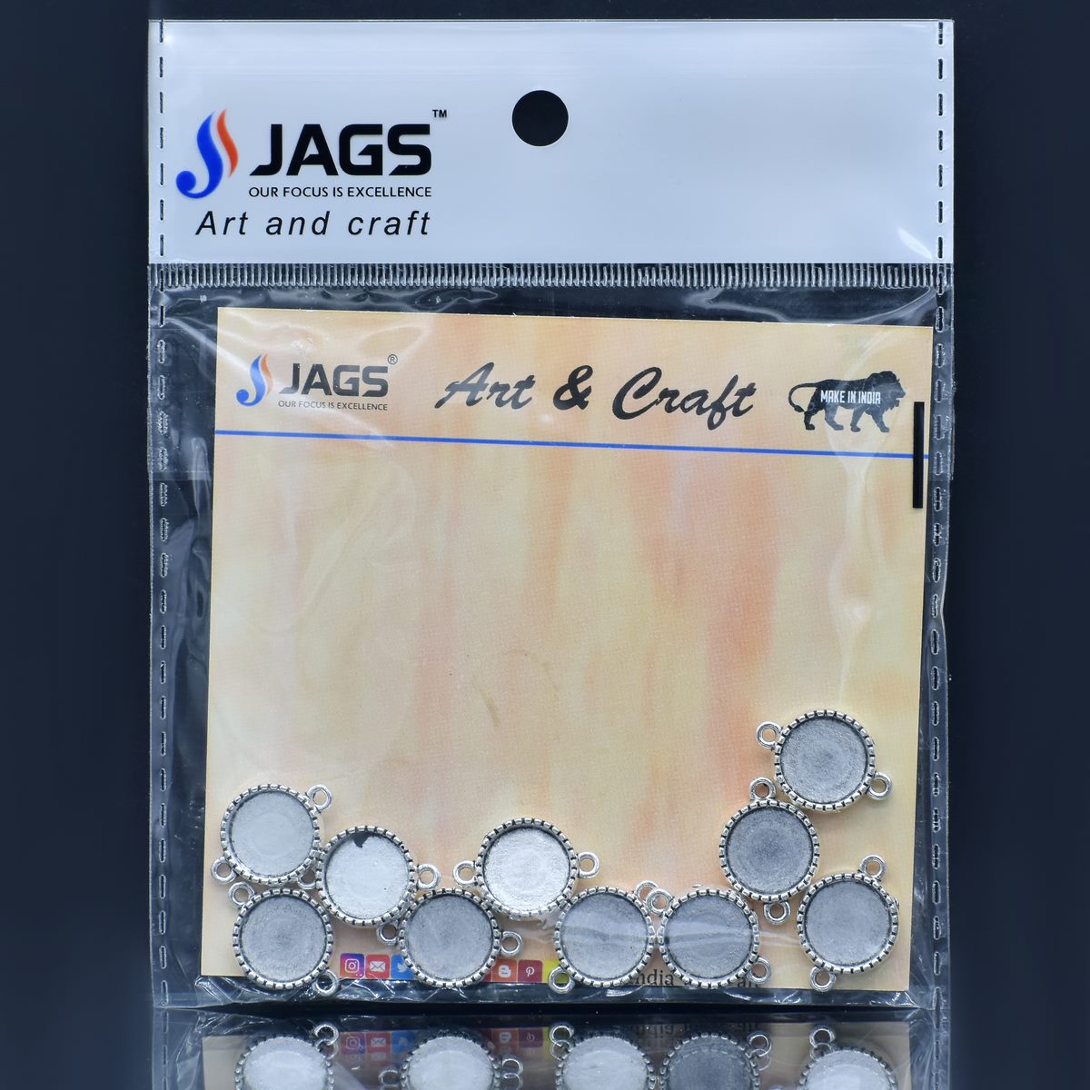 Gift To Love | Metal Craft Fitting Round Double Hole | Pcs : 5 Pcs | Code : MC-958